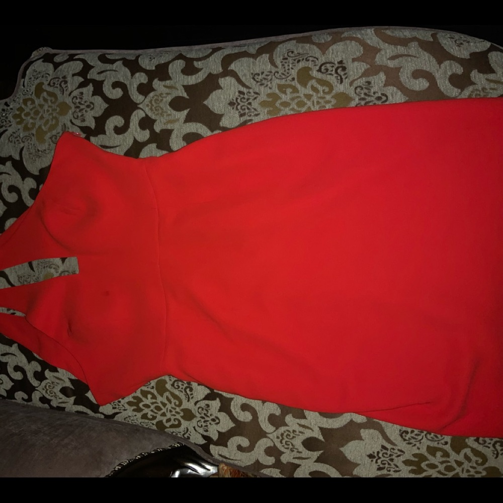 Simple red Calvin Klein dress